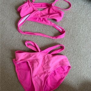 SHEIN Hot Pink Bikini Set